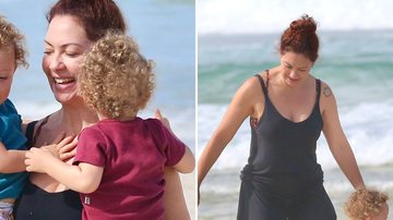 Dois anjinhos! Fabíula Nascimento vai à praia com os gêmeos e beleza encanta - AgNews
