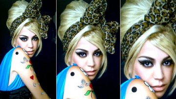 Júlia Almeida em versão loira de Amy Winehouse - Fernando Torquatto / Reprodução Twitter