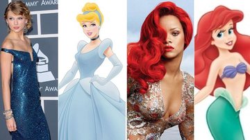 Cantoras famosas lembram princesas da Disney. Veja e compare! - Fotomontagem