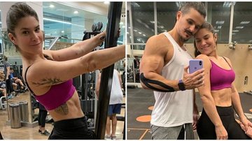 Priscila Fantin e o namorado Bruno Lopes na academia. - Instagram/Reprodução